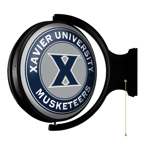 Xavier Musketeers: Original Round Rotating Lighted Wall Sign - The Fan-Brand