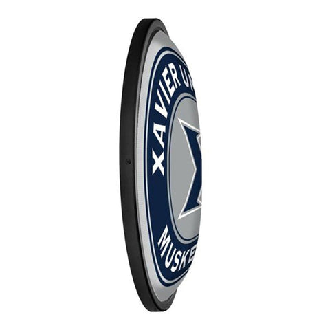 Xavier Musketeers: Round Slimline Lighted Wall Sign - The Fan-Brand
